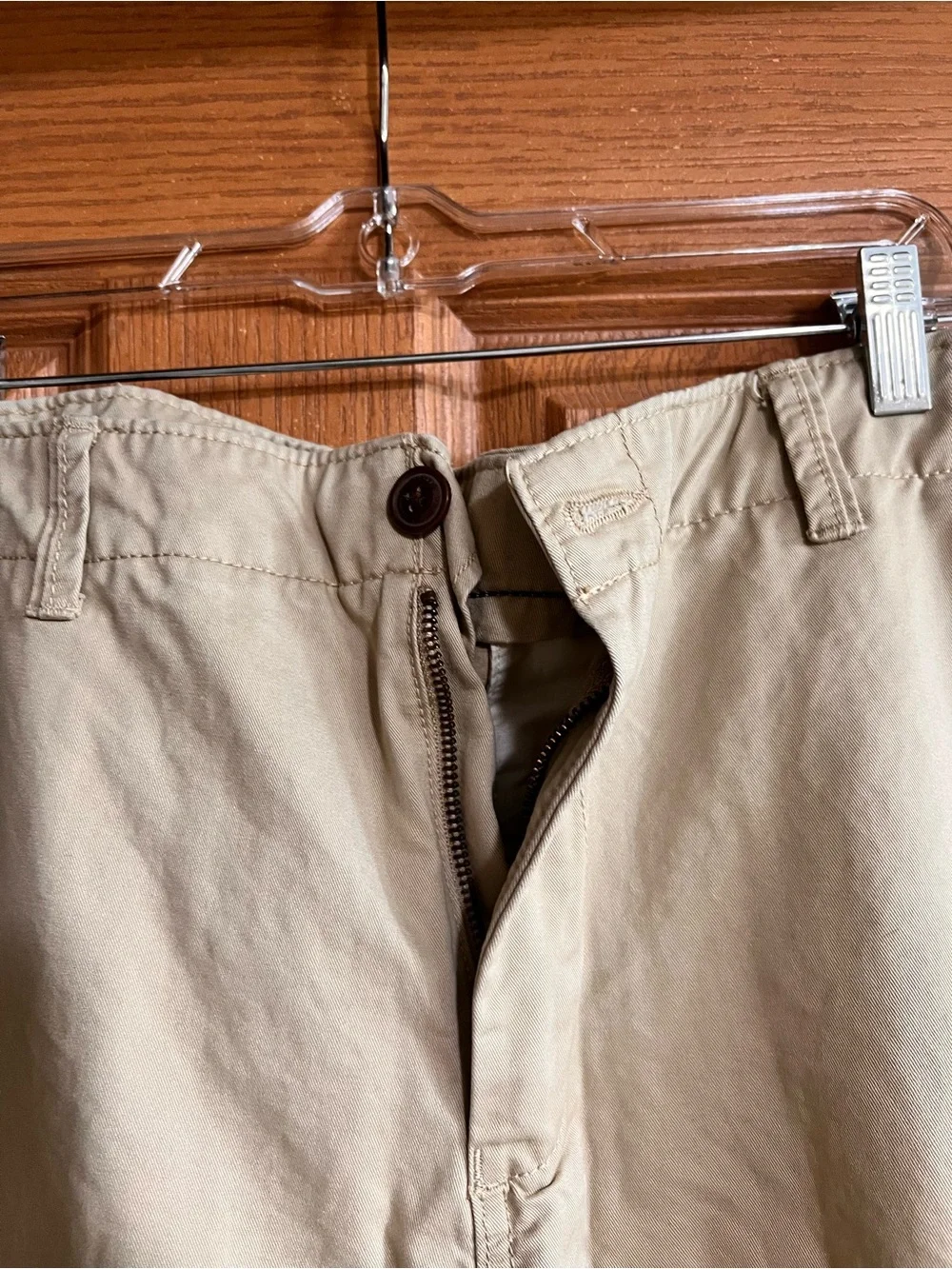 Aeropostale Men's Tan Flat Front Cotton Shorts #60B